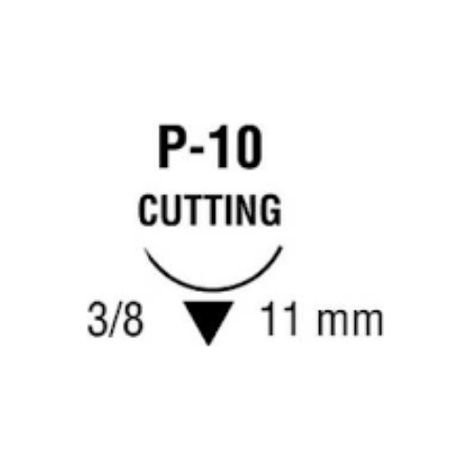 Covidien - Sofsilk - Ss-5639 - Nonabsorbable Suture With Needle Silk P - 10 3/8 Circle Precision Reverse Cutting Size 6 - 0 Braided