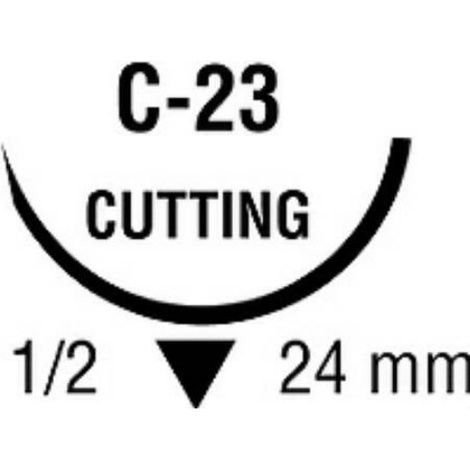 Covidien - Sofsilk - Ss-633 - Nonabsorbable Suture With Needle Silk C - 23 1/2 Circle Reverse Cutting Size 2 - 0 Braided