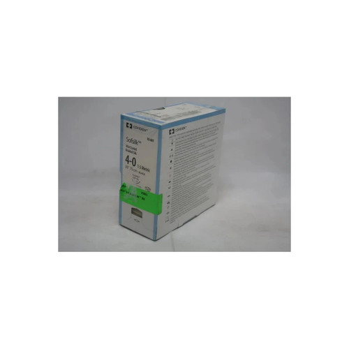 Covidien - Sofsilk - Vs871-2 - Nonabsorbable Suture With Needle Silk Cv - 23 1/2 Circle Taper Point Size 4 - 0 Braided