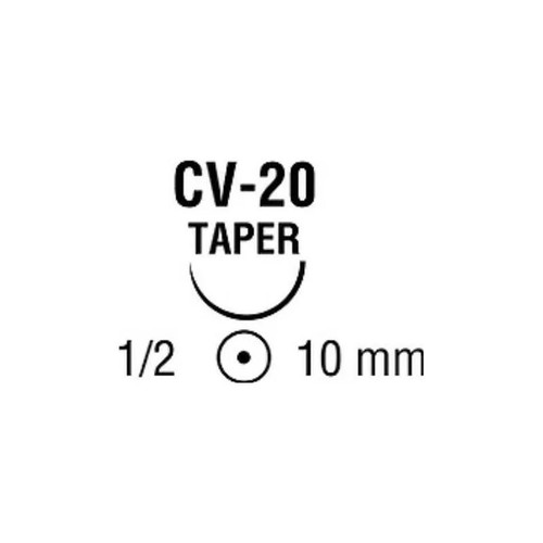 Covidien - Surgilon - 88861910-22 - Nonabsorbable Suture With Needle Nylon Cv - 20 1/2 Circle Taper Point Size 5 - 0 Braided