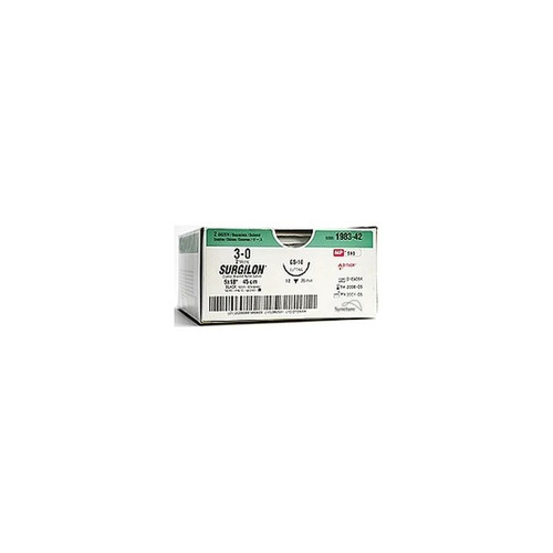 Covidien - Surgilon - 88861919-41 - Nonabsorbable Suture Without Needle Nylon Braided Size 3 - 0