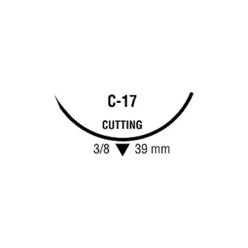 Covidien - Surgipro - Sp-689 - Nonabsorbable Suture With Needle Polypropylene C - 17 3/8 Circle Reverse Cutting Size 2 - 0 Monofilament