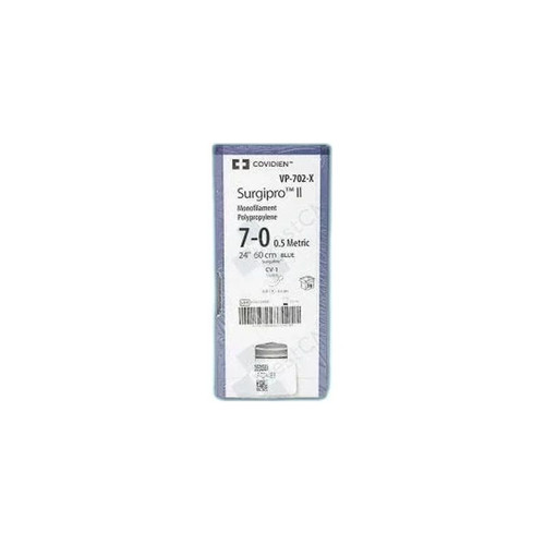 Covidien - Surgipro Ii - Vp-707-X - Nonabsorbable Suture With Needle Polypropylene Kv - 11 3/8 Circle Taper Cutting Size 6 - 0 Monofilament