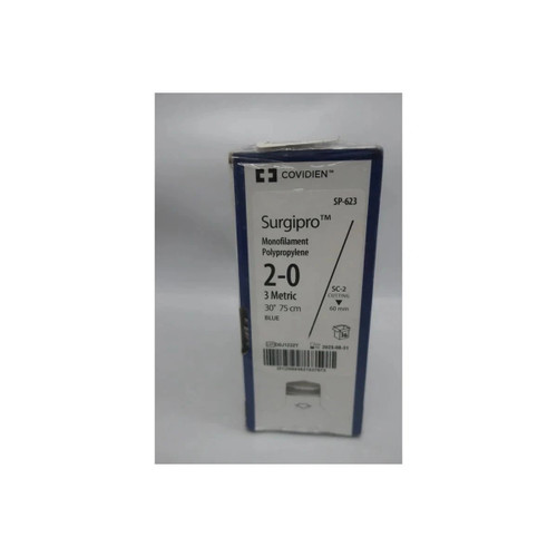 Covidien - Surgipro Ii - Vp725X-2 - Nonabsorbable Suture With Needle Polypropylene Cv - 11 3/8 Circle Taper Point Size 5 - 0 Monofilament