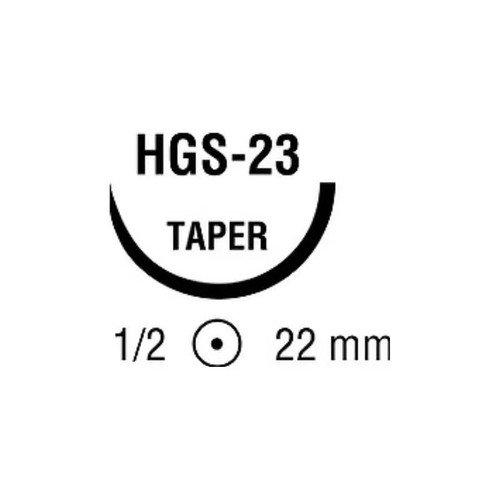 Covidien - Ti-Cron - 88863374-62 - Nonabsorbable Suture With Needle Polyester Hgs - 23 1/2 Circle Taper Point Size 0 Braided