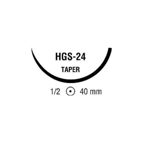 Covidien - Ti-Cron - 88863376-81 - Nonabsorbable Suture With Needle Polyester Hgs - 24 1/2 Circle Taper Point Size 2 Braided