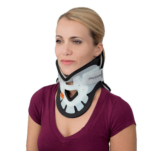Djo Djorthopedics - Procare - 79-83287 - Transitional 172 Rigid Cervical Collar Preformed Adult Tall Two - Piece / Trachea Opening 3 - 3/4 Inch Height 13 To 22 Neck Circumference