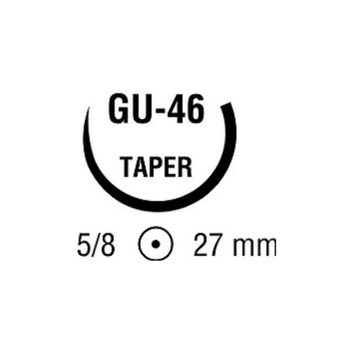 Covidien - Ug-778 - Absorbable Suture With Needle Chromic Gut Gu - 46 5/8 Circle Taper Point Size 2 - 0