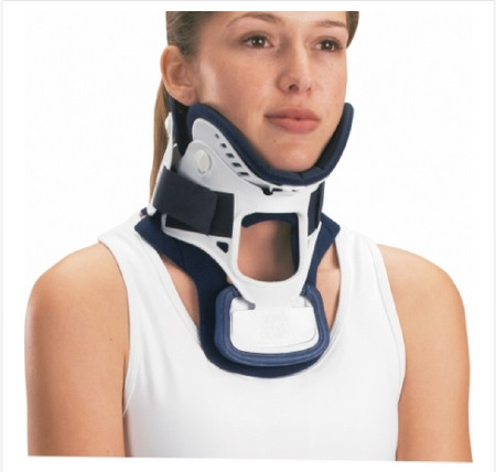 Djo Djorthopedics - Procare - 79-83238 - Xtend 174 Rigid Cervical Collar With Replacement Pads Preformed Adult Stout Two - Piece / Trachea Opening 1 - 3/4 Inch Height 14 To 24 Neck Circumference