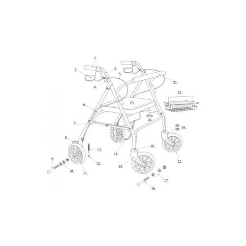 Drive Devilbiss Healthcare - 10216-11 - Medical Wheel Brake, Left, 10216