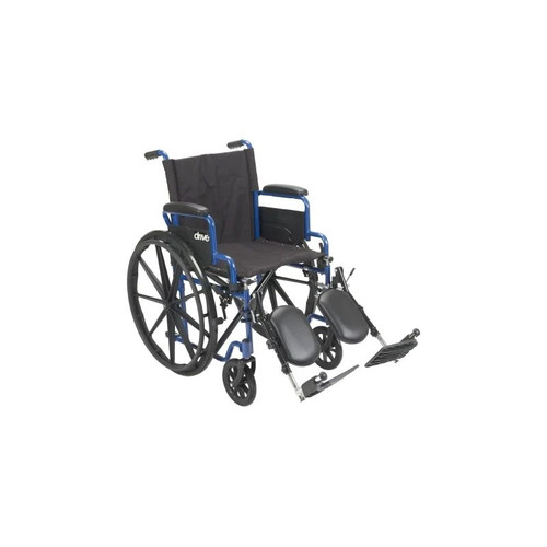Drive Devilbiss Healthcare - Blue Streak - Bls18Fbd-Elr - Medical - Wheelchair Desk Length Arm Swing - Away Elevating Legrest Black Upholstery 18 Inch Seat Width Adult 250 Lbs Weight Capacity
