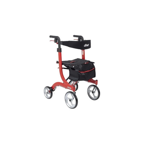 Drive Devilbiss Healthcare - Nitro Aluminum Euro Style - Rtl10266-T - Medical - 4 Wheel Rollator Red Adjustable Height / Tall Folding Frame