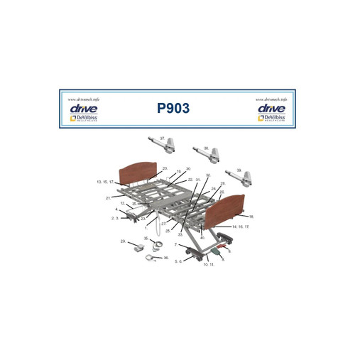 Drive Devilbiss Healthcare - P903-Bbk - Medical Sealed Lead Acid Battery Pack For Prime Care Model Bed Frame