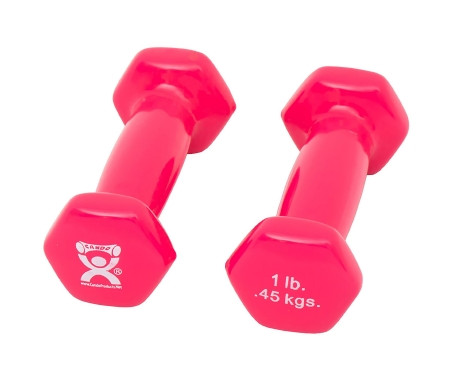 Fabrication Enterprises - Cando - 10-0550-2 - Dumbbell Pair Hexagon Heads 1 Lbs.