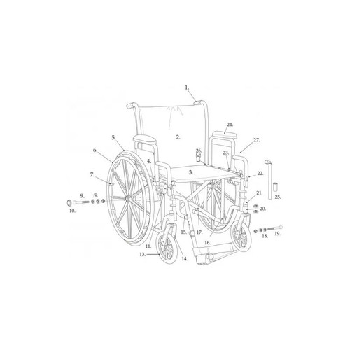 Drive Devilbiss Healthcare - Stds3J2421 - Medical Hubcap,Rearwheel,Cruiser3,Ssp,Bs
