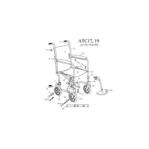 Drive Devilbiss Healthcare - Stds5D09S7 - Medical Push Handle,Silver,Atc 5D
