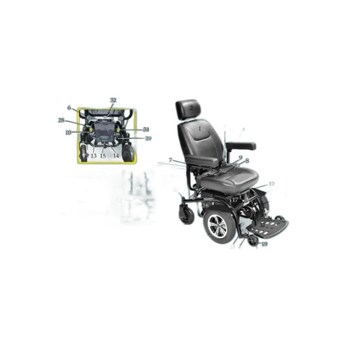 Drive Devilbiss Healthcare - Trid-2A09 - Medical Footrest Bracket W/ Knob, Trident