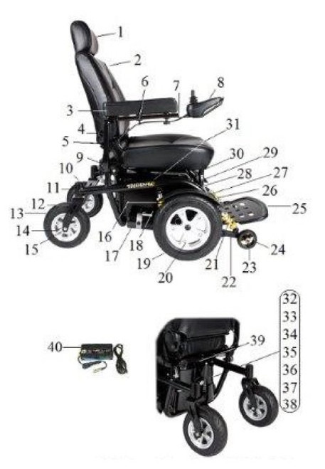 Drive Devilbiss Healthcare - Tridhd-32 - Medical Bearings, Trident Hd Rear Caster