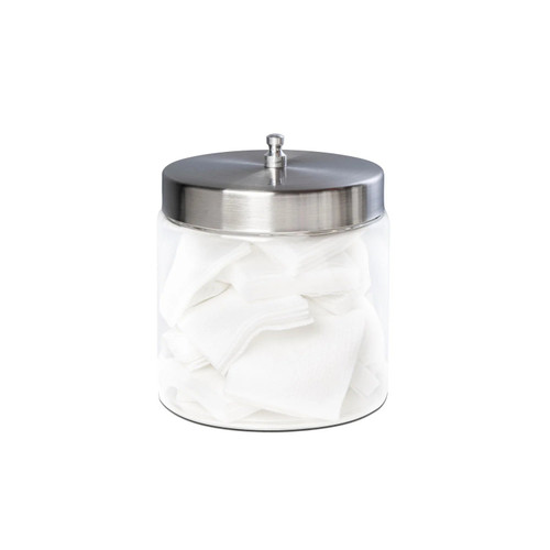 Dukal - Tech-Med - 4023 - Dressing Jar Rack 14 X 5 6 Inch, Glass Jar, With Stainless Steel Lid, Non Autoclavable
