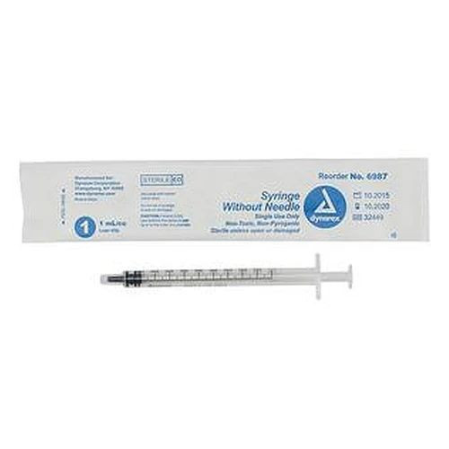 Dynarex - 6987 - Syringe Without Needle, Non Toxic, Luer Slip, 1 Cc