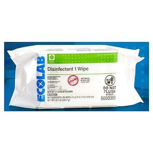 Ecolab - 6000350 - Disinfectant 1 Wipe With Plastic - Free Substrate, 110 Ct