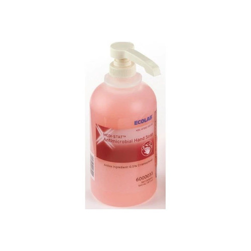 Ecolab - Medi-Stat - 6000033 - Antimicrobial Soap Liquid 18 Oz Pump Bottle Floral Scent