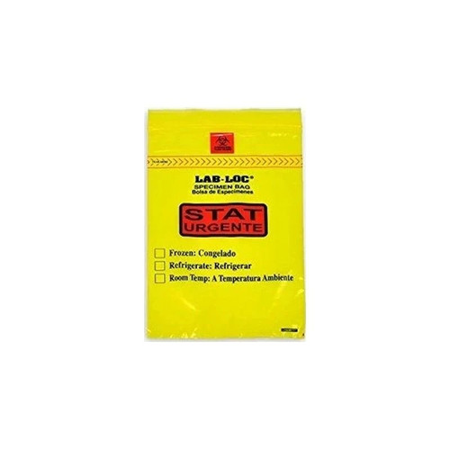 Elkay Plastics - Labz69Rst - Lab - Loc Specimen Bags With Removable Biohazard Symbol Printed Stat"