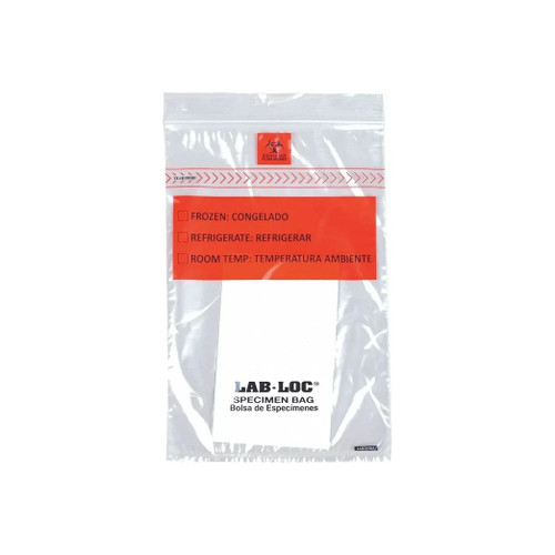 Elkay Plastics - Labz810Ba - Lab - Loc Specimen Bags With Removable Biohazard Symbol And Absorbent Pad