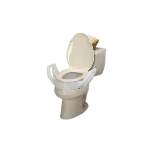 Fabrication Enterprises - Baseline - 43-2555 - Elevated Toilet Seat With Arms And Lock - On Bracket