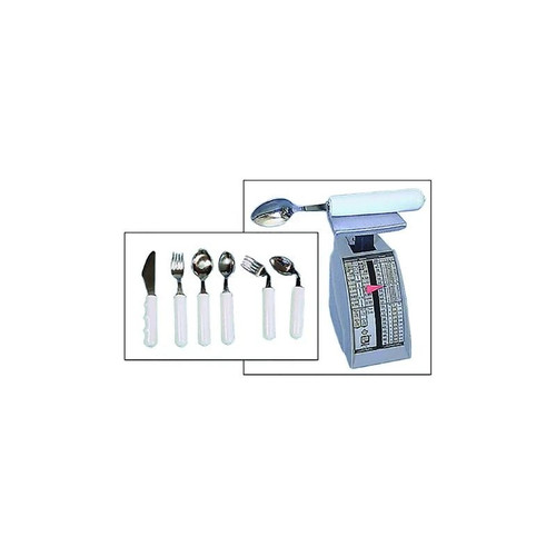 Fabrication Enterprises - Comfort Grip - 61-0033 - Weighted Cutlery, Straight,8 Oz., Soup Spoon