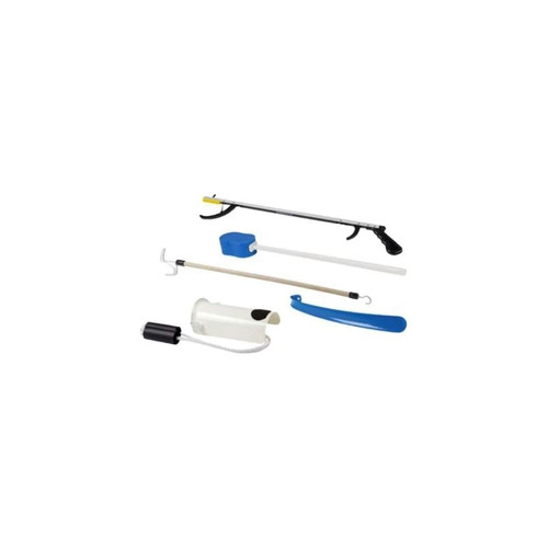 Fabrication Enterprises - Fablife - 86-0074 - Adl Hip / Knee Equipment Kit Reacher - 26 Inch Length Shoehorn - 18 Dressing Stick - 24