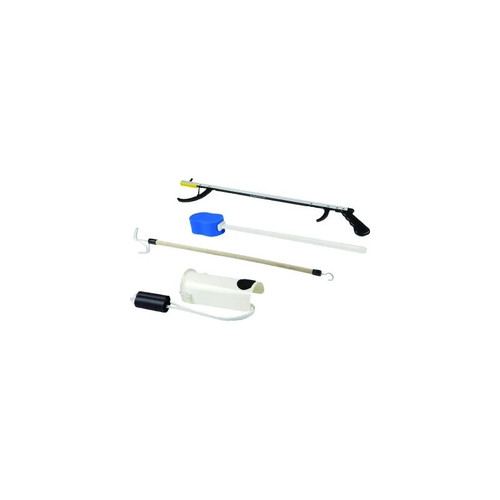 Fabrication Enterprises - Fablife - 86-0084 - Deluxe Adl Hip / Knee Equipment Kit Reacher - 26 Inch Length Dressing Stick - 24