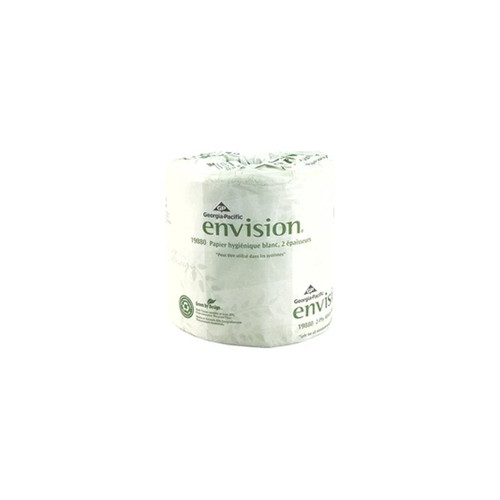 Georgia Pacific - Envision - 19880/01 - Consumer Toilet Tissue White 2 - Ply Standard Size Cored Roll 550 Sheets 4 X 1/20 Inch