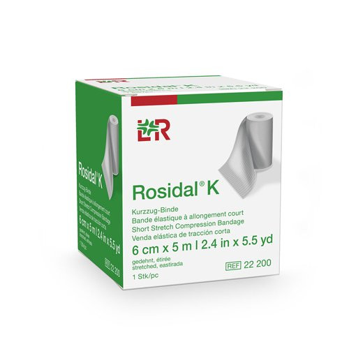 Fabrication Enterprises - Rosidal - 24-4011-1 - Compression Bandage K Short 2.4 Inch X 5 - 1/2 Yard Clip Detached Closure Tan Nonsterile High