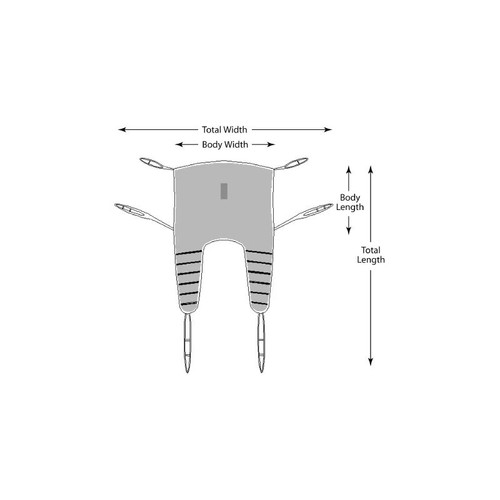 Graham Field - Surelift - Umh832 - Health Products Universal Sling 6 Point With Head Support Medium 400 Lbs Weight Capacity