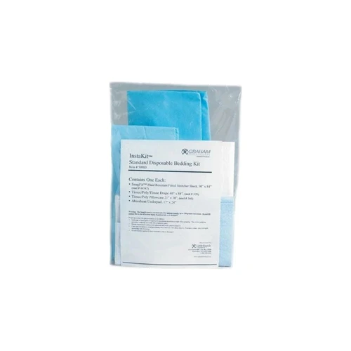 Graham Medical - Instakit - 50983 - Standard Kit Includes: 44547 Snugfit Ems Fitted Stretcher Sheet 329 Drape Tissue/ Poly/ Tissue 360 Pillowcase Poly & 50984 Absorbent Underpad
