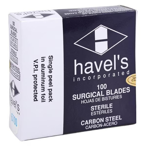 Havel'S - Havels - Sc6700 - Surgical Blade Havel S Carbon Steel No 67 Sterile Disposable Individually Wrapped