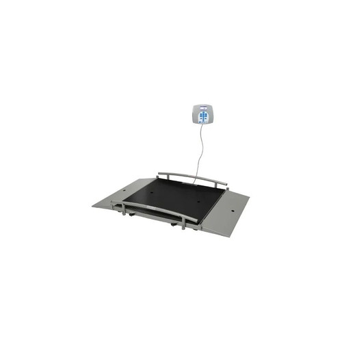 Health O Meter - 2650Kl - Digital Wheelchair Dual Ramp Scale, Capacity: 1000 Lbs/454 Kg, Platform Dimension (2) Wheels, 120V Adapter (Included) Or (6) Aa Batteries (Not Included)