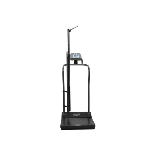 Health O Meter - 3001Kg-Amhr-Bt - Handrail Scale With Height Rod Lcd Display 454 Kg Capacity Gray Ac Adapter / Battery Operated
