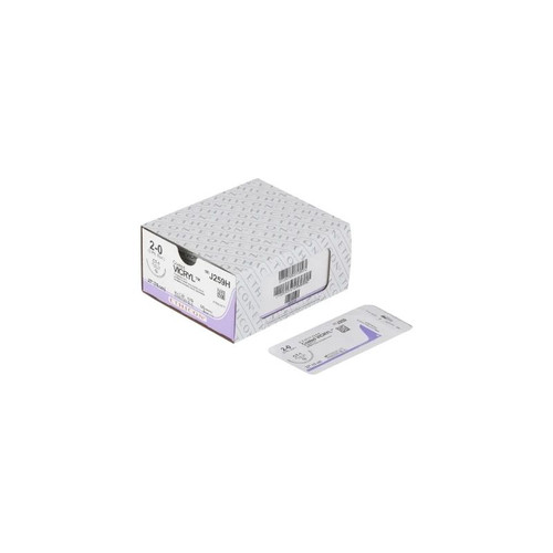 Johnson & - Coated Vicryl - J259H - Systems - J&J - Absorbable Suture With Needle Polyglactin 910 Ct - 1 1/2 Circle Taper Point Size 2 - 0 Braided