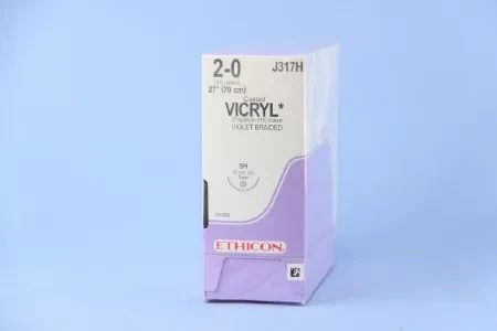 Johnson & - Coated Vicryl - J317H - Suture, Vio Br Ct 2 - 0 27" Sh