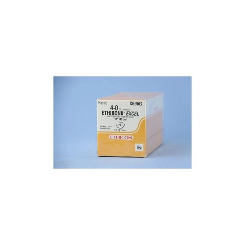 Johnson & - Ethibond - X695G - Systems - Nonabsorbable Suture With Needle Polyester Ps - 4 1/2 Circle Precision Reverse Cutting Size 0 Braided