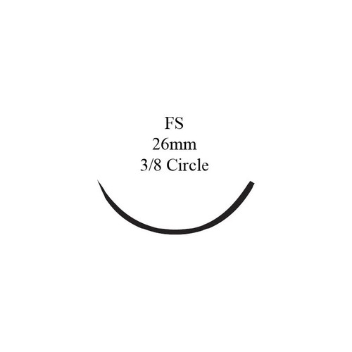 Johnson & - Ethicon - 664H - Systems - Ethilon Nonabsorbable Suture With Needle Nylon Fs 3/8 Circle Reverse Cutting Size 2 - 0 Monofilament