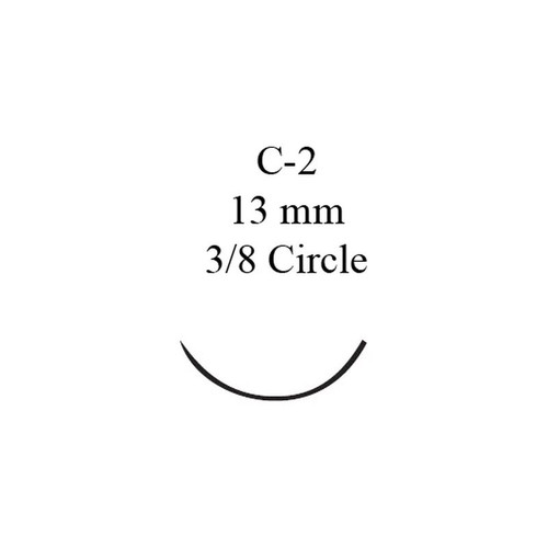 Johnson & - Ethicon - 667G - Systems - Ethilon Nonabsorbable Suture With Needle Nylon C - 2 3/8 Circle Reverse Cutting Size 6 - 0 Monofilament