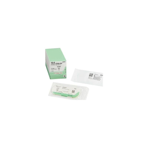Johnson & - Ethicon - 9000G - Systems - Ethilon Nonabsorbable Suture With Needle Nylon Cs160 - 6 1/2 Circle Opthalmic Spatula Size 10 - 0 Monofilament