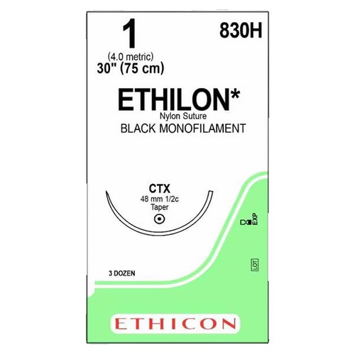 Johnson & - J Healthcare Systems - 830H - Suture, Ethilon Blk Mono 1 30"Ctx