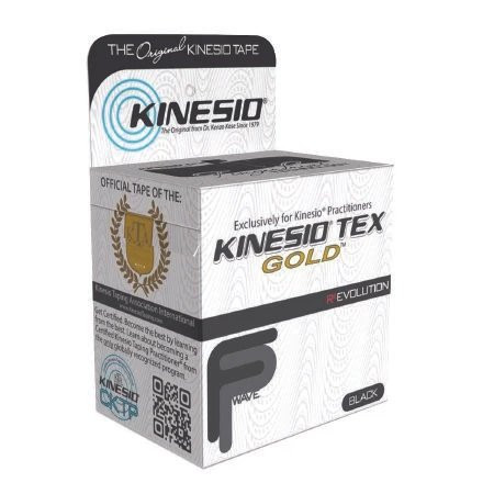Fabrication Enterprises - Kinesio Tex Gold Fp - 24-4873 - Kinesiology Tape Black 2 Inch X 5 - 1/2 Yard Cotton Nonsterile