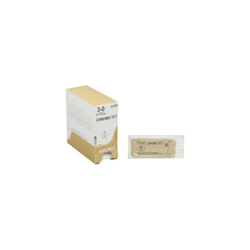 Johnson & - J Healthcare Systems - G122H - Absorbable Suture With Needle Chromic Gut Sh 1/2 Circle Taper Point Size 3 - 0