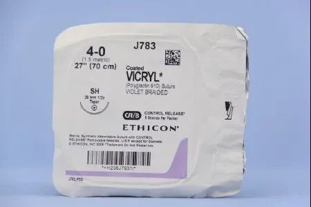 Johnson & - J Healthcare Systems - J783G - Suture, Vicryl Vio Br Ct 4 - 0 27" Sh