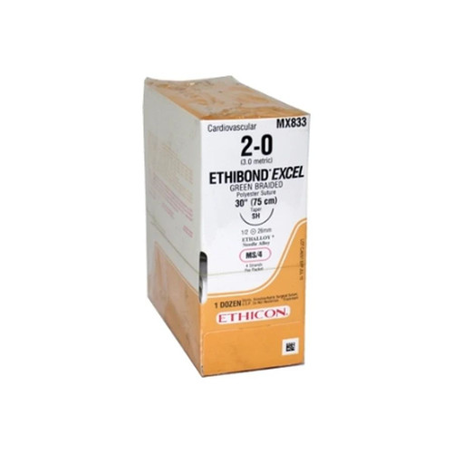 Johnson & - J Healthcare Systems - Mx833 - Suture, Ethbnd Grn Br 2 - 0 30" Sh Mb833